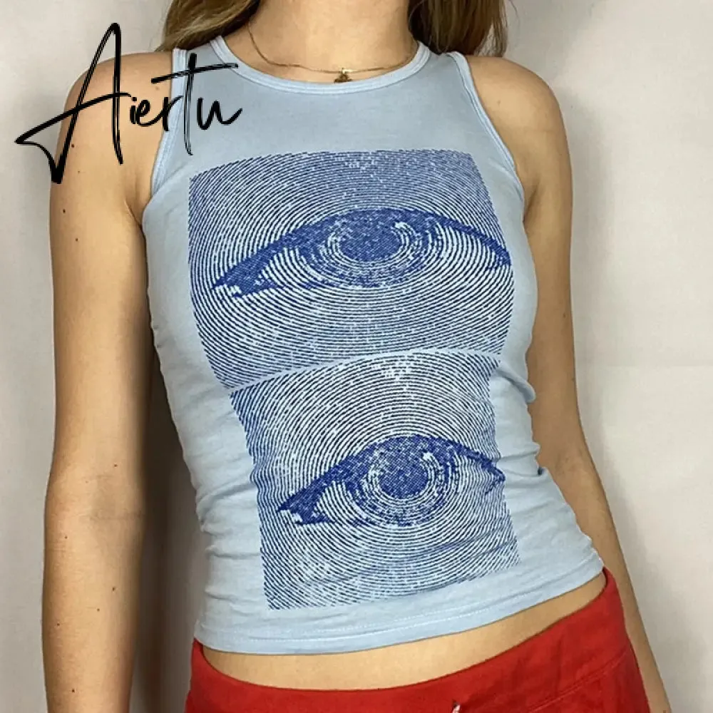 90s Y2K Brown Cami Tanks Ruched Tie Up Crop Top Women New Harajuku Cute Backless Tank Tops Sexy Halter Party Beachwear