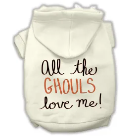 All The Ghouls Screenprint Dog Hoodie Cream Xxxl(20)