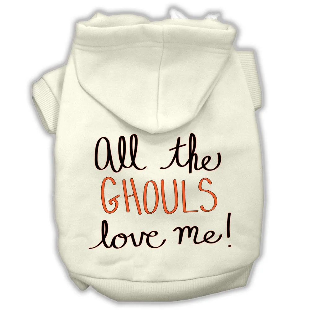 All The Ghouls Screenprint Dog Hoodie Cream Xxxl(20)