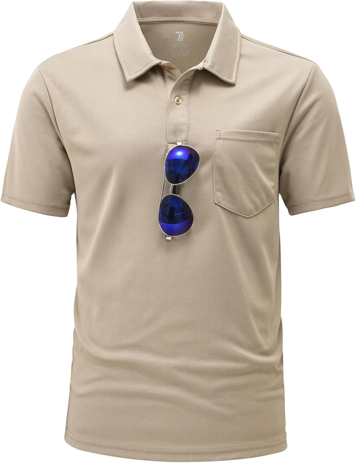 BGOWATU Men's Polo Shirts Short Sleeve Collared Golf Shirts Quick Dry Tennis Shirt Outdoor Sports Causal Shirts