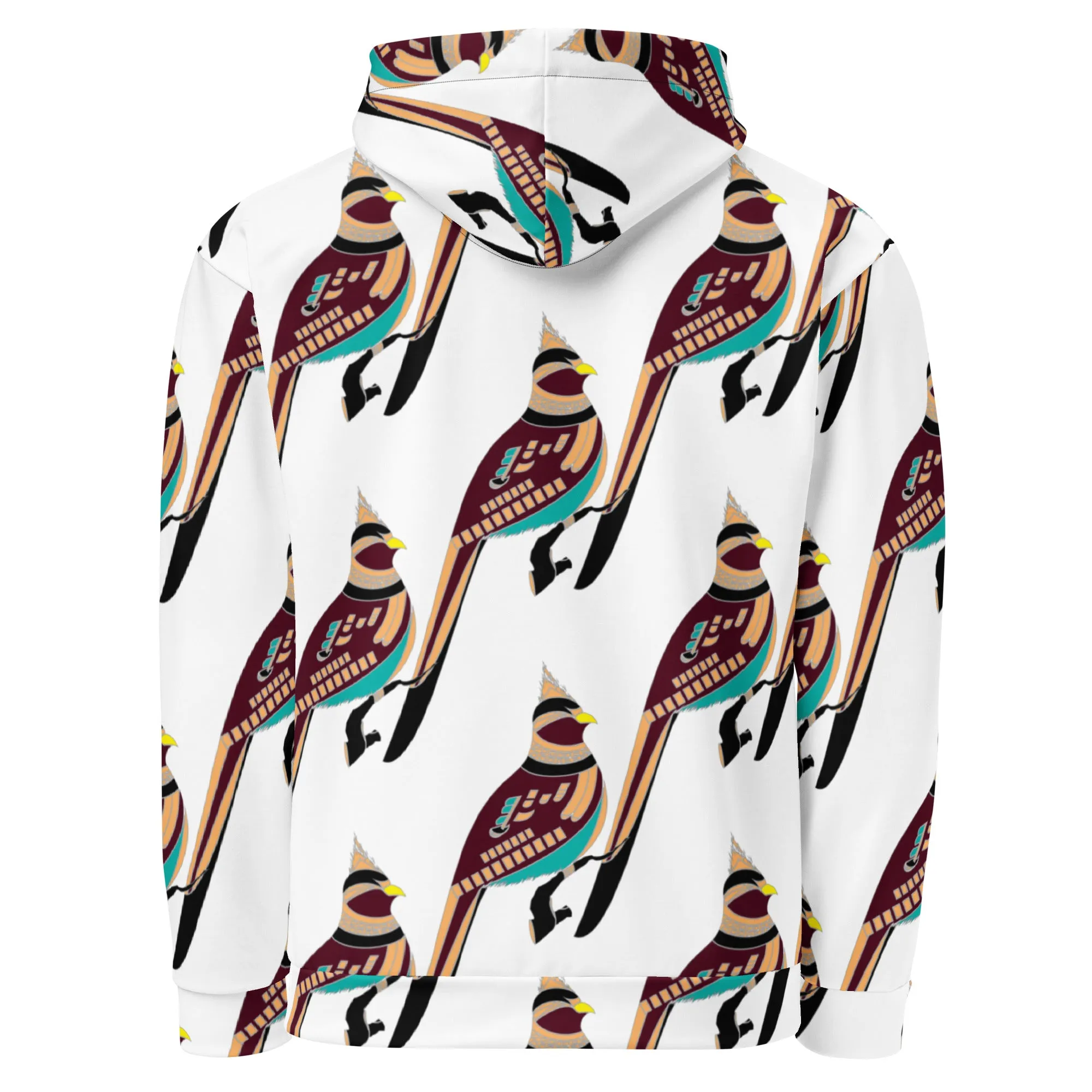 Bird Art Print Hoodie for Women – Casual Fashion Statement Graphic Hoodie with Bird Design. - Cute And Trendy Warm Hoodies Street Casual Hoodie