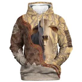 Brahman Lovers In Barley Pattern Hoodie