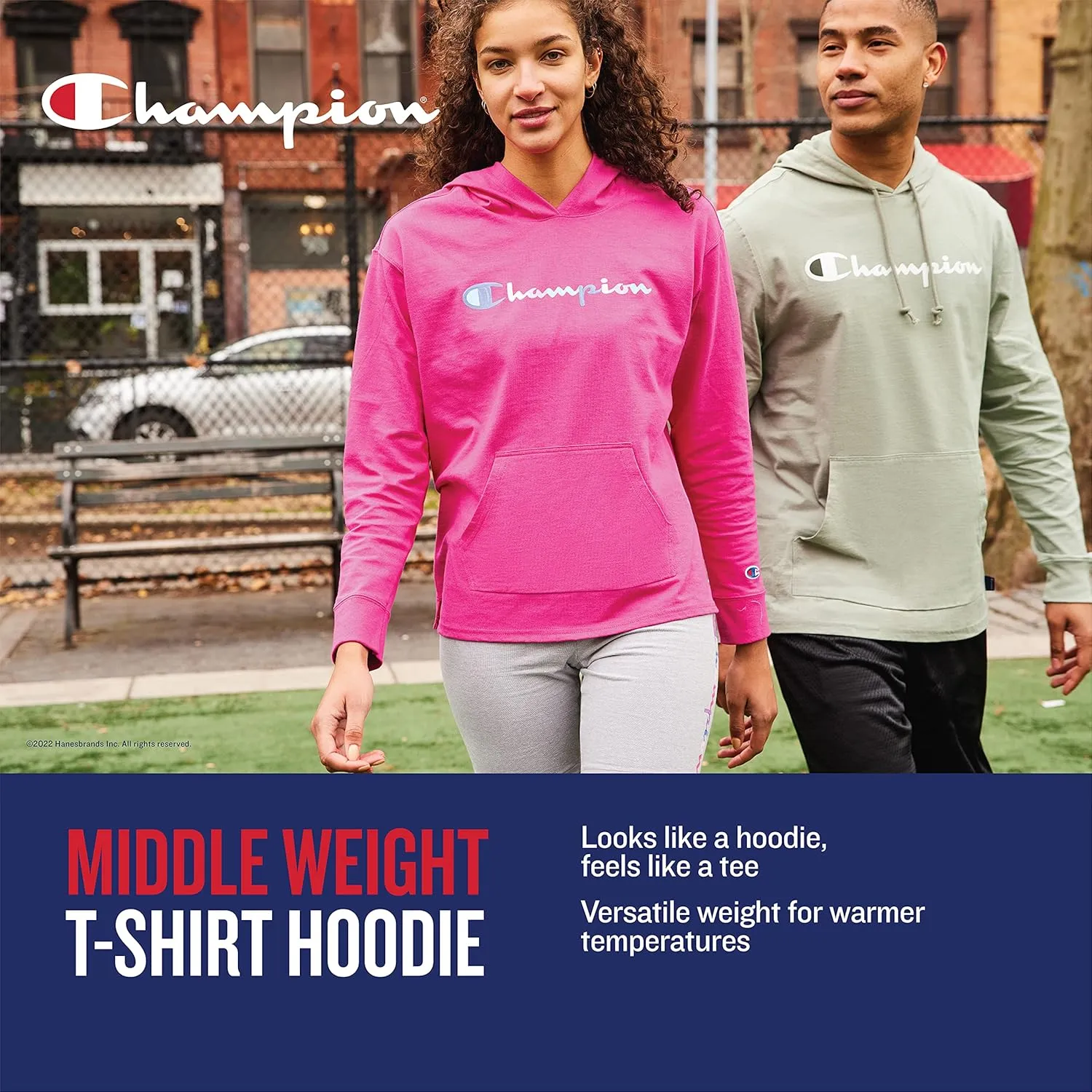 Champion Men's Long Sleeve T-Shirt Hoodie (Retired Colors)