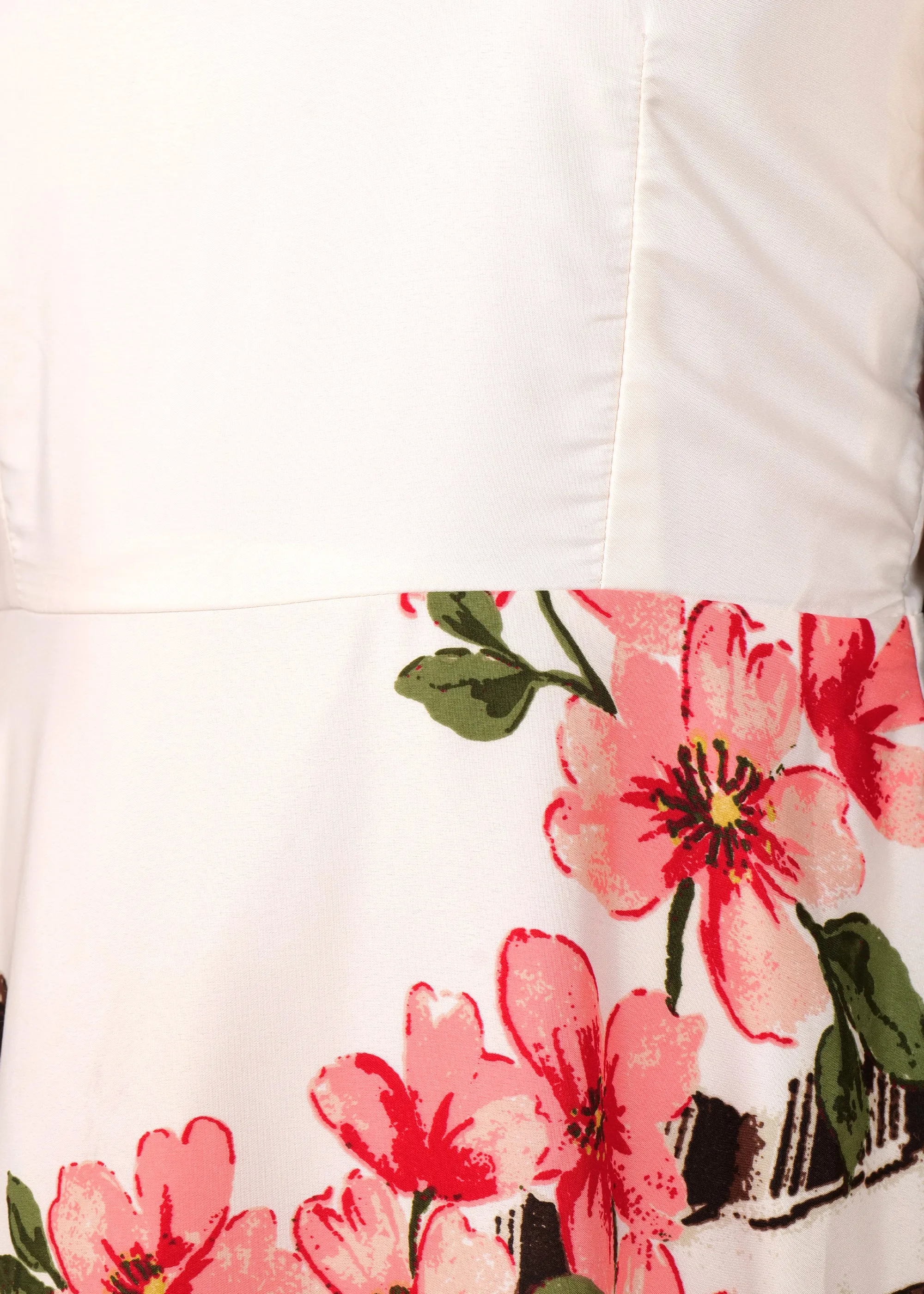Floral Symphony Off-Shoulder Dress