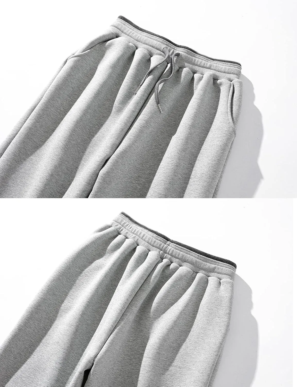 HeSaYep Men's Fleece Sweatpants Sherpa Lined Sweatpants Winter Warm Pants Lounge Athletic Pants with Pockets