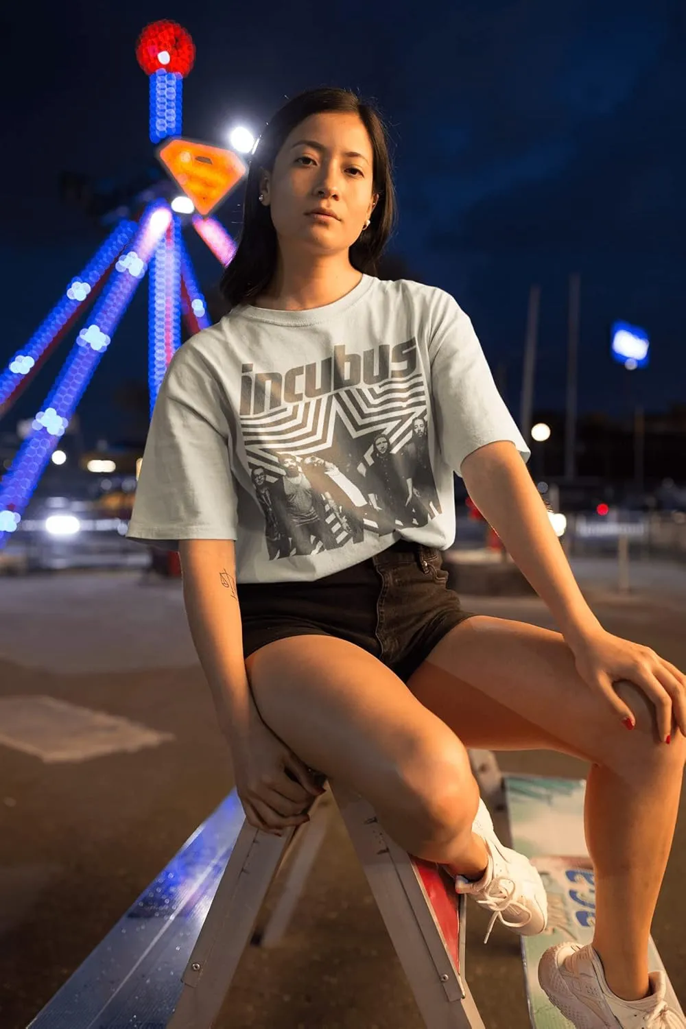 Incubus T Shirt Band Photo Star Mens Short Sleeve T Shirt 90s Music Vintage Style Graphic Tees