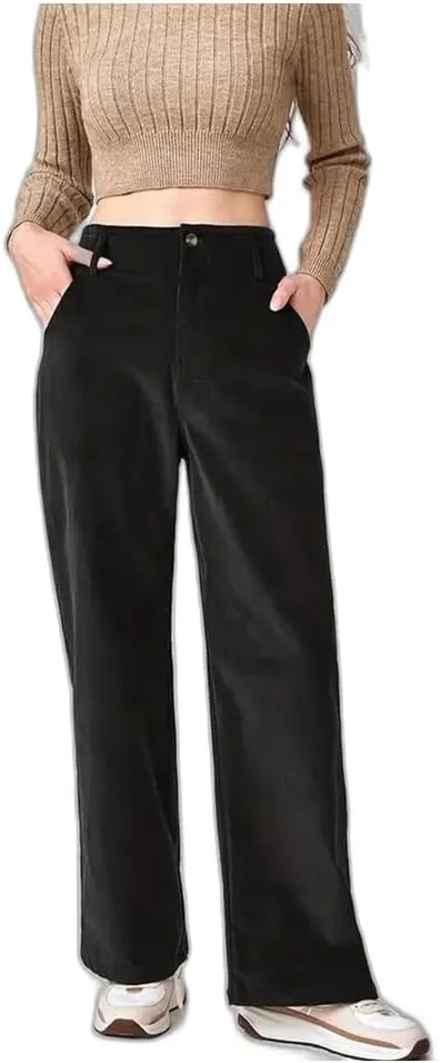 Jeans for Women High Waist Wide Leg Straight Pants, Spring Fall Fashion Walking Jogger Pants, Sweatpants with Pockets