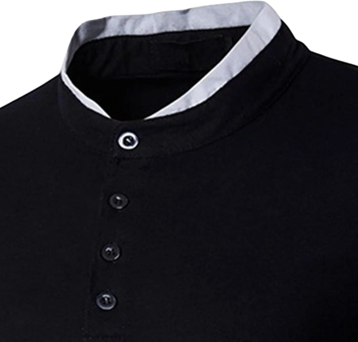 JEShifangjiusu Men's Short Sleeve Cotton Shirt Summer Casual Regular Fit Polo Shirt Contrast Color Collar Fashion T-Shirts