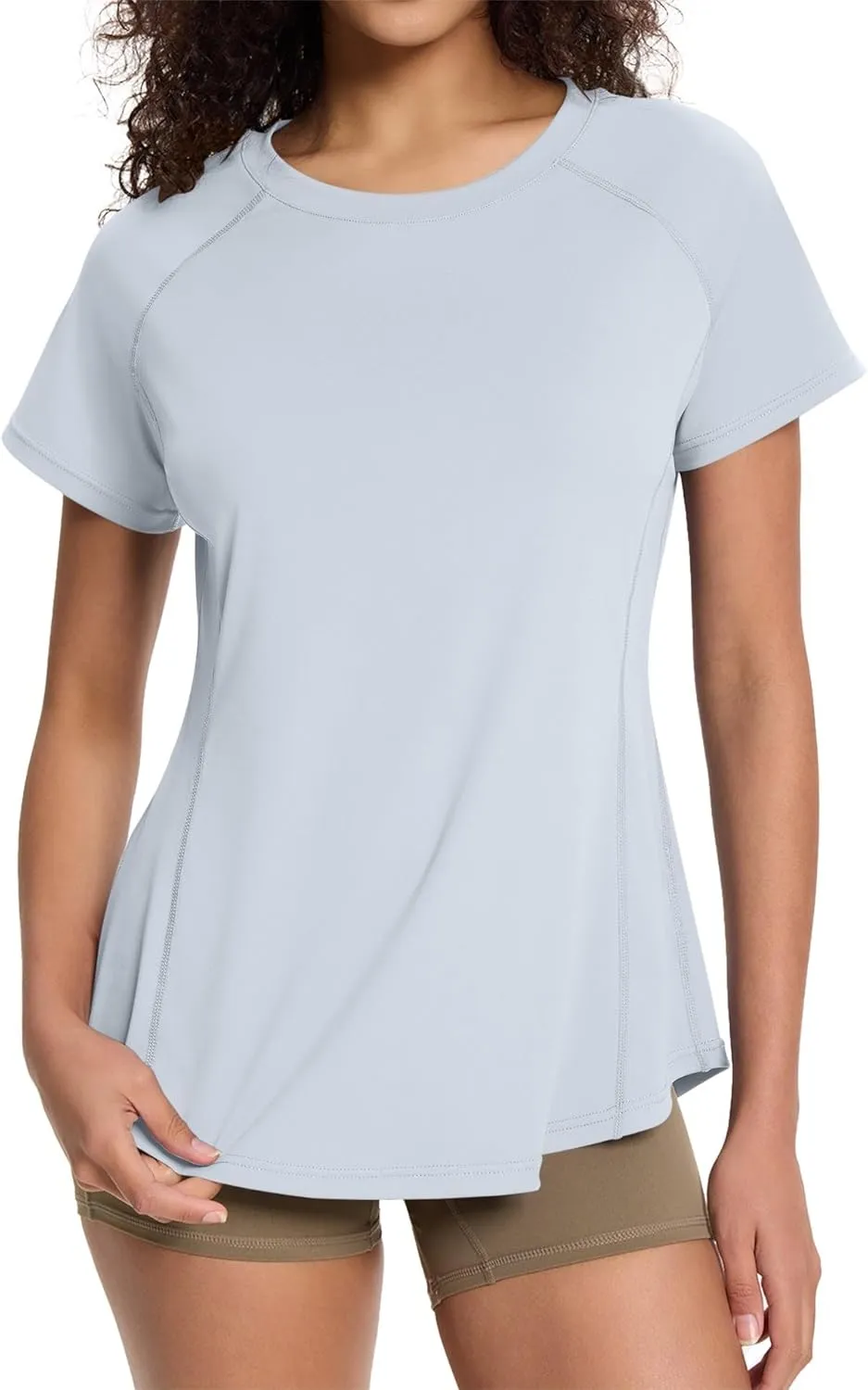 Loovoo Workout Tops for Women Loose Fit Breathable Activewear Cool Quick Dry Gym Athletic Tee Top