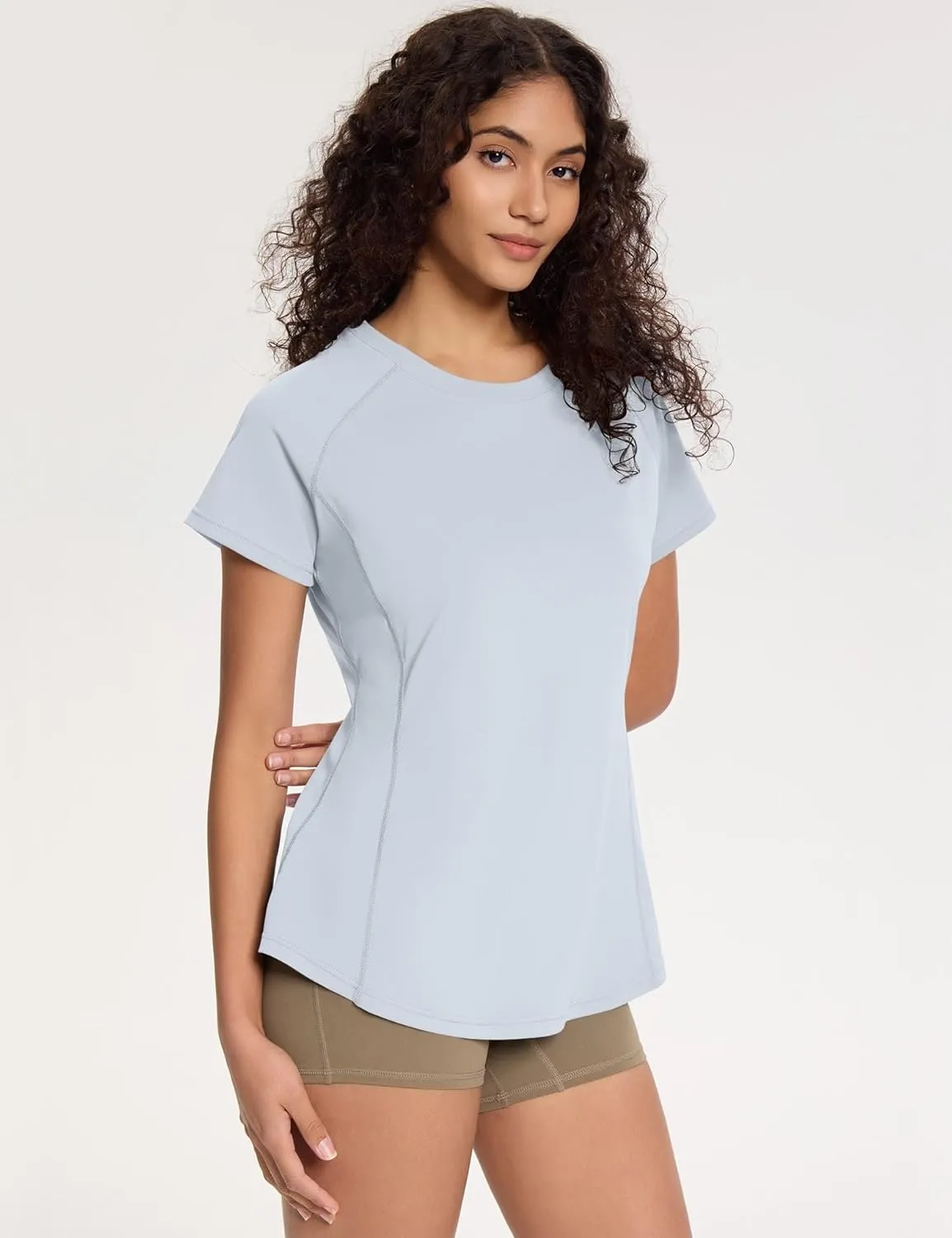 Loovoo Workout Tops for Women Loose Fit Breathable Activewear Cool Quick Dry Gym Athletic Tee Top