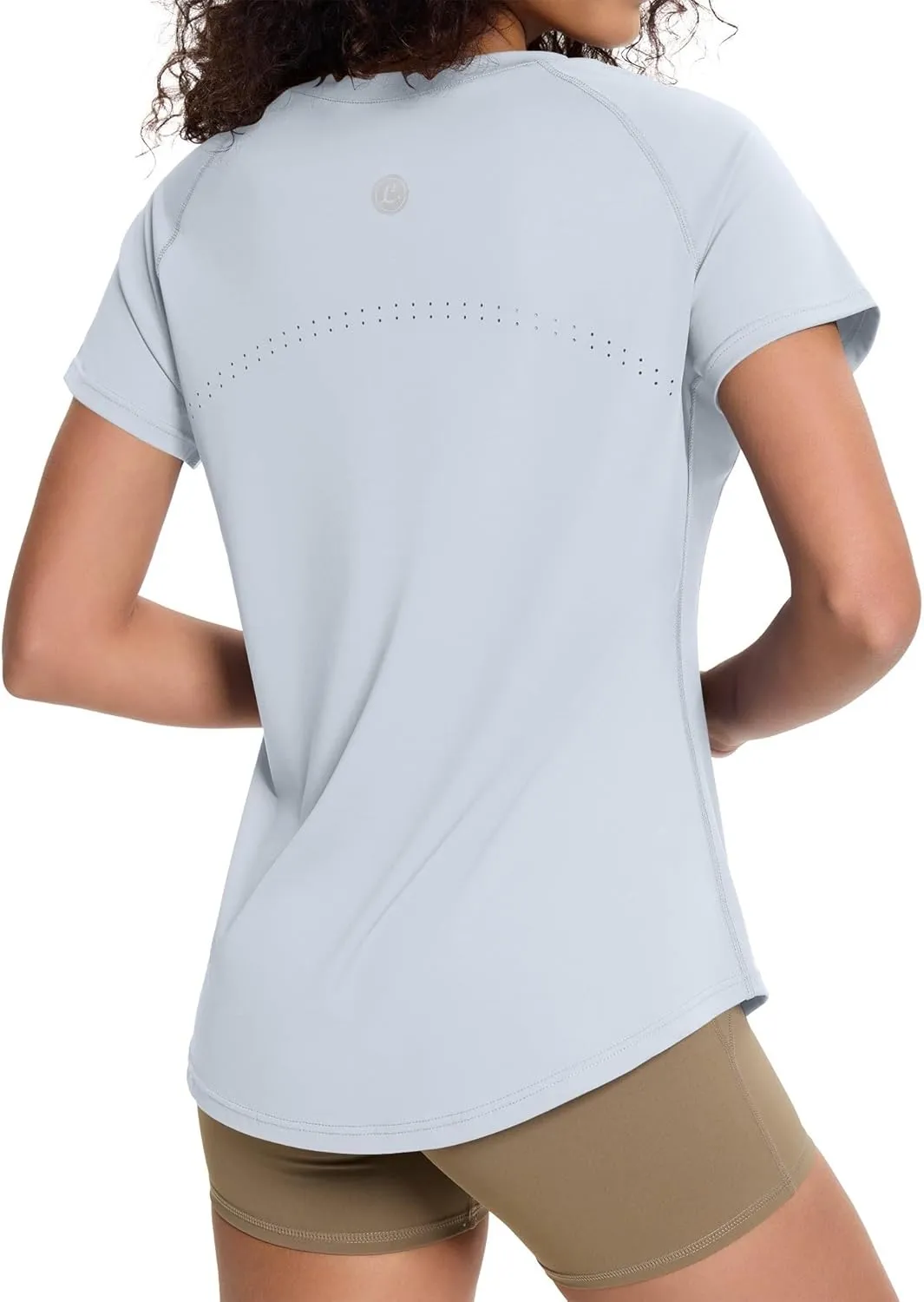 Loovoo Workout Tops for Women Loose Fit Breathable Activewear Cool Quick Dry Gym Athletic Tee Top