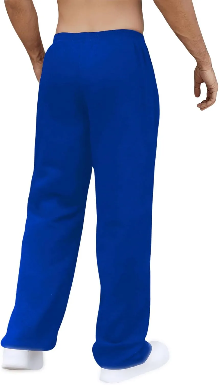 Men's Baggy Sweatpants Striped Side Drawstring Waist Track Pants Open Bottom Wide Leg Lounge Trousers Streetwear