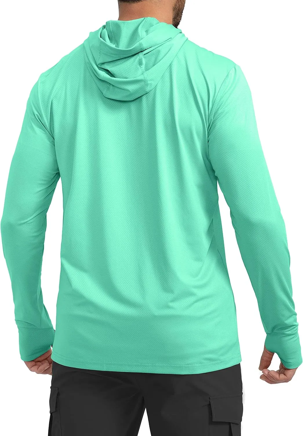 Men's UPF 50  Light Jacket Full Zip Sun Protection Hoodie Long Sleeve Sun Shirts for Men Hiking Fishing Zip Pockets