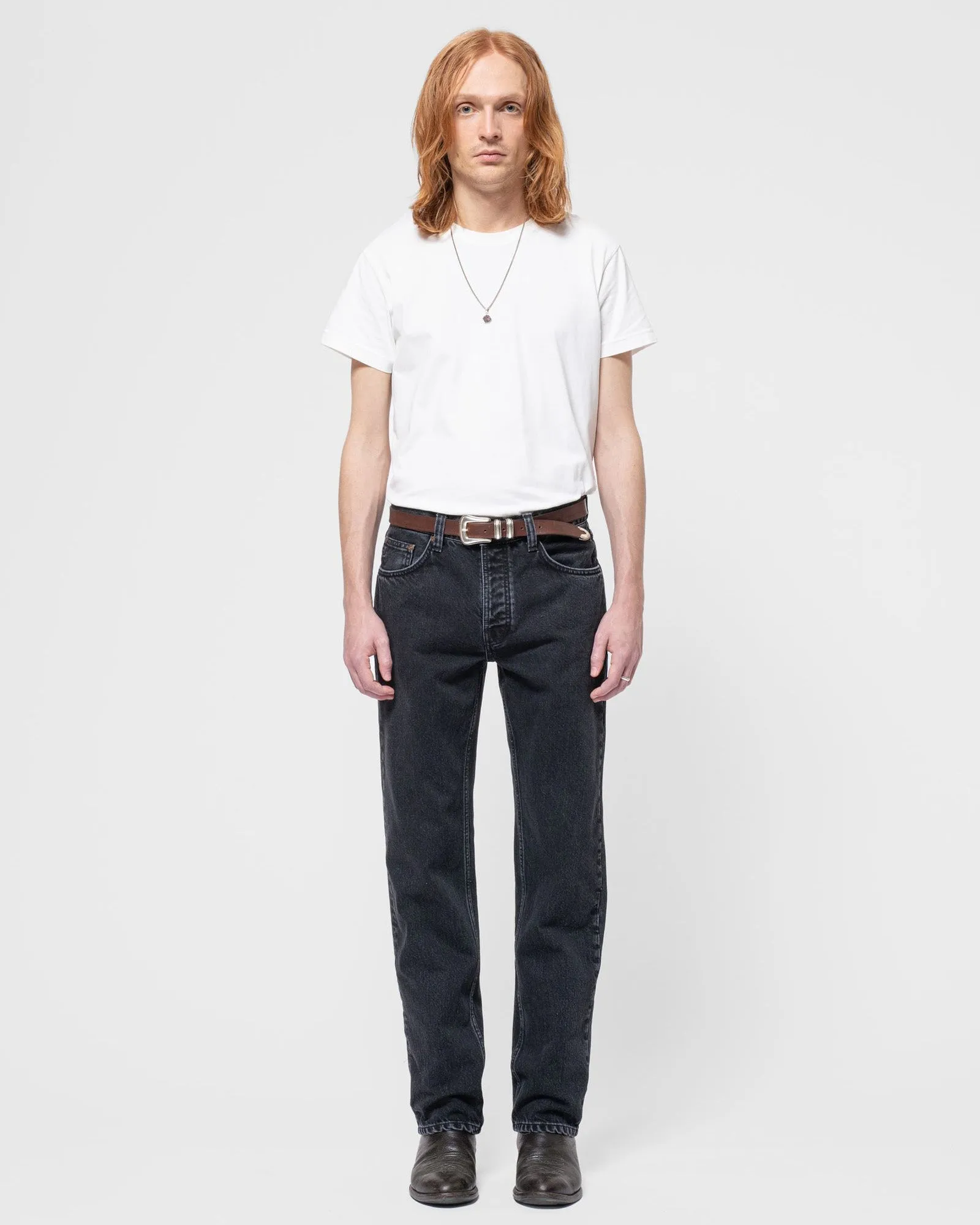Nudie Rad Rufus Regular Straight Mens Jeans - Black Vintage