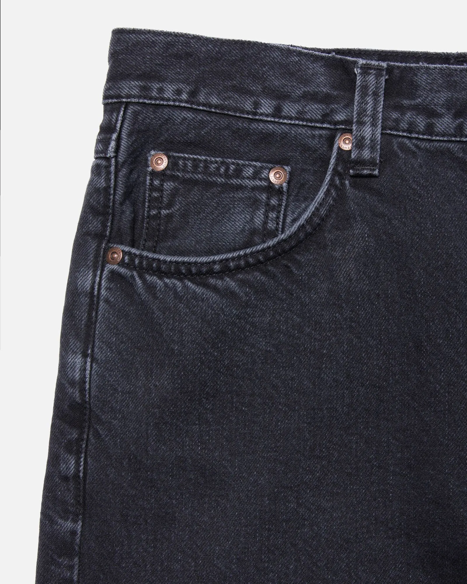 Nudie Rad Rufus Regular Straight Mens Jeans - Black Vintage