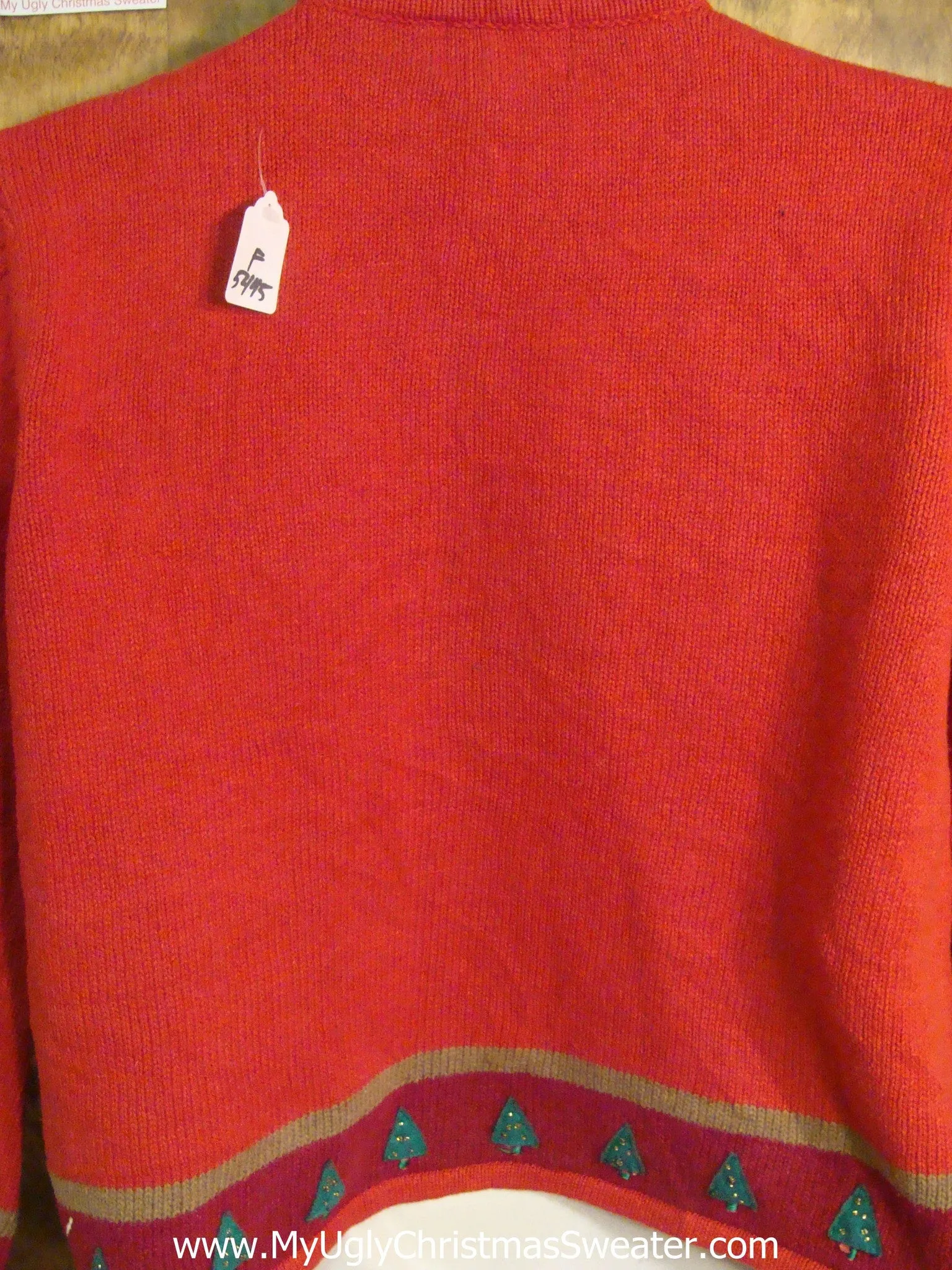 Red Patchwork Santa Ugly Xmas Sweater
