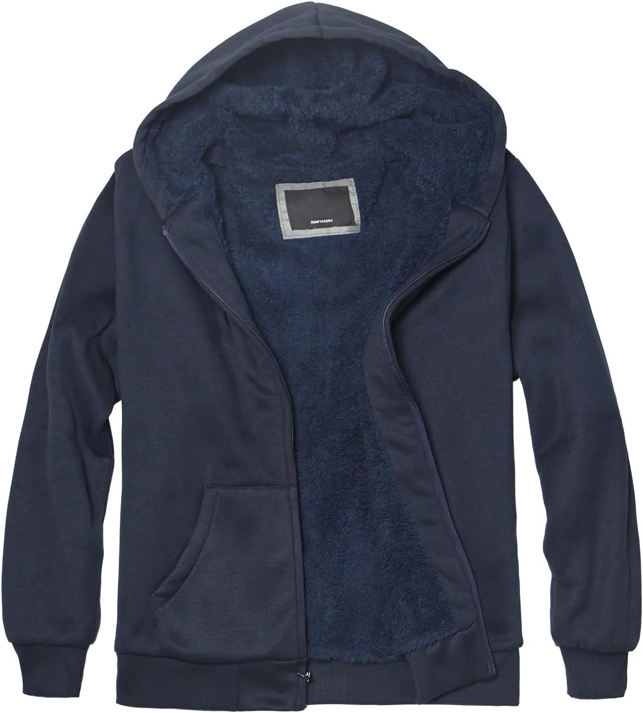 Sherpa Lined Boys Hoodie Full Zip Fleece Warm Youth Big Long Sleeve Child Sweatshirts