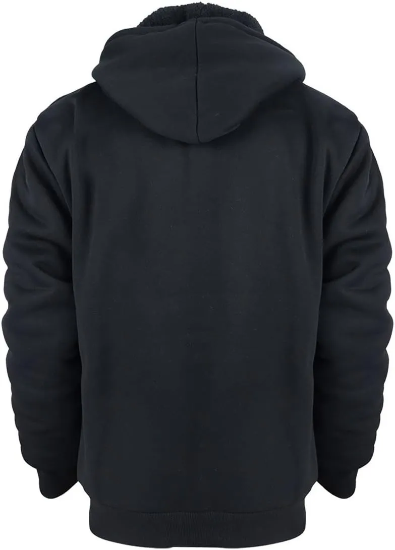 Sherpa Lined Boys Hoodie Full Zip Fleece Warm Youth Big Long Sleeve Child Sweatshirts