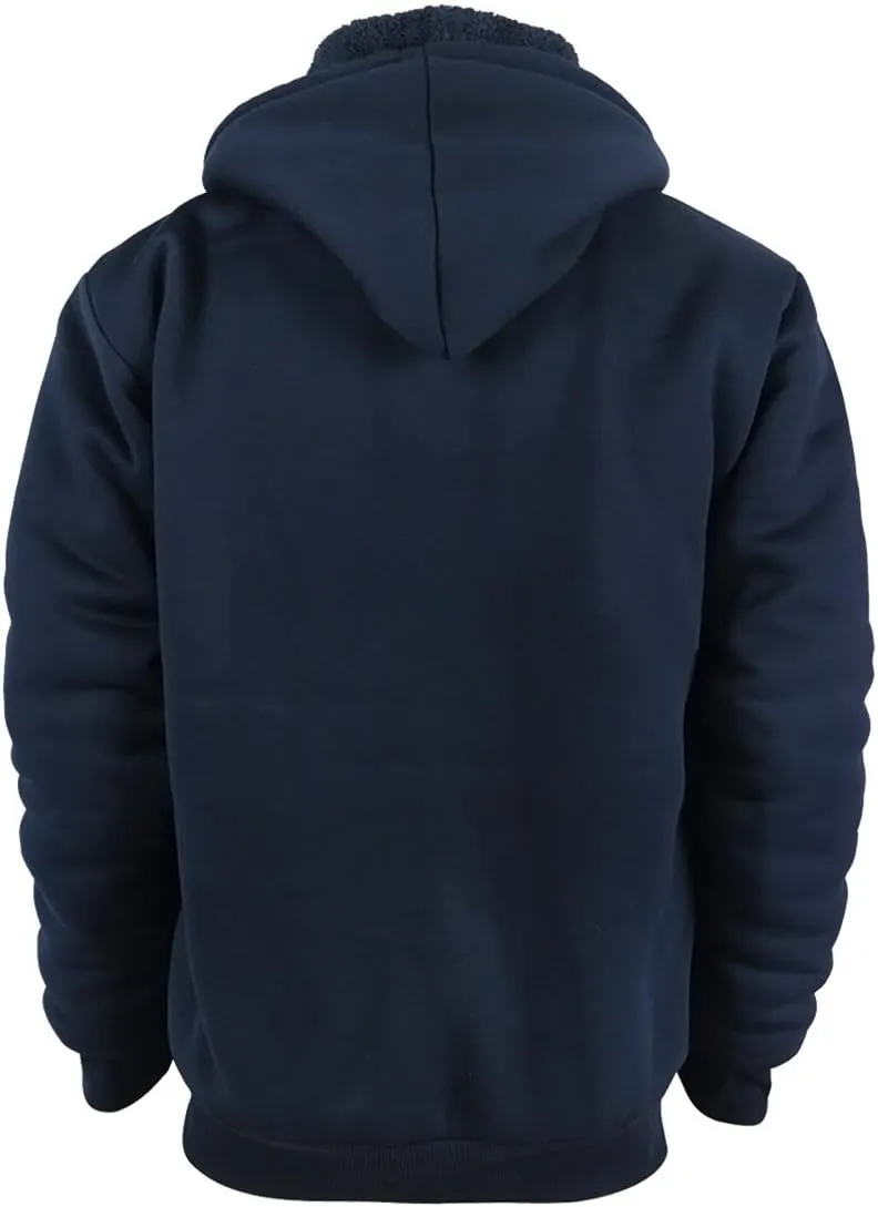 Sherpa Lined Boys Hoodie Full Zip Fleece Warm Youth Big Long Sleeve Child Sweatshirts