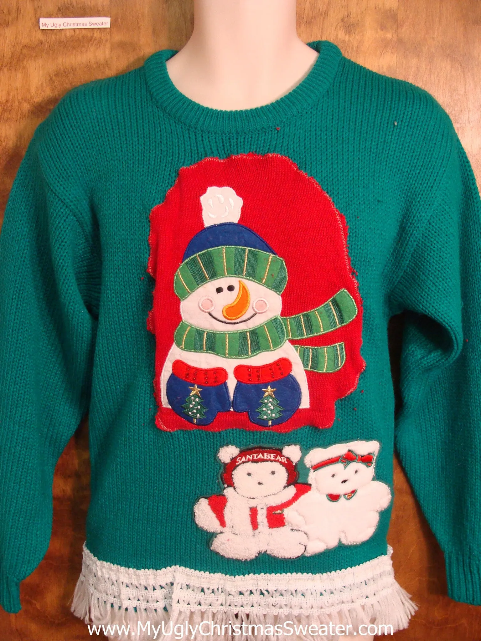 Snowman and Teddy Bears Christmas Sweater