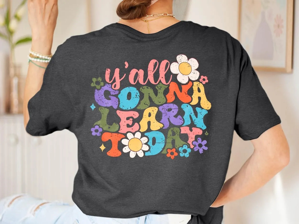 Teacher Shirt Women Teachers T-Shirt: in My Teacher Era Shirt Oversize Preschool Kindergarten Teaching Life Tees Tops