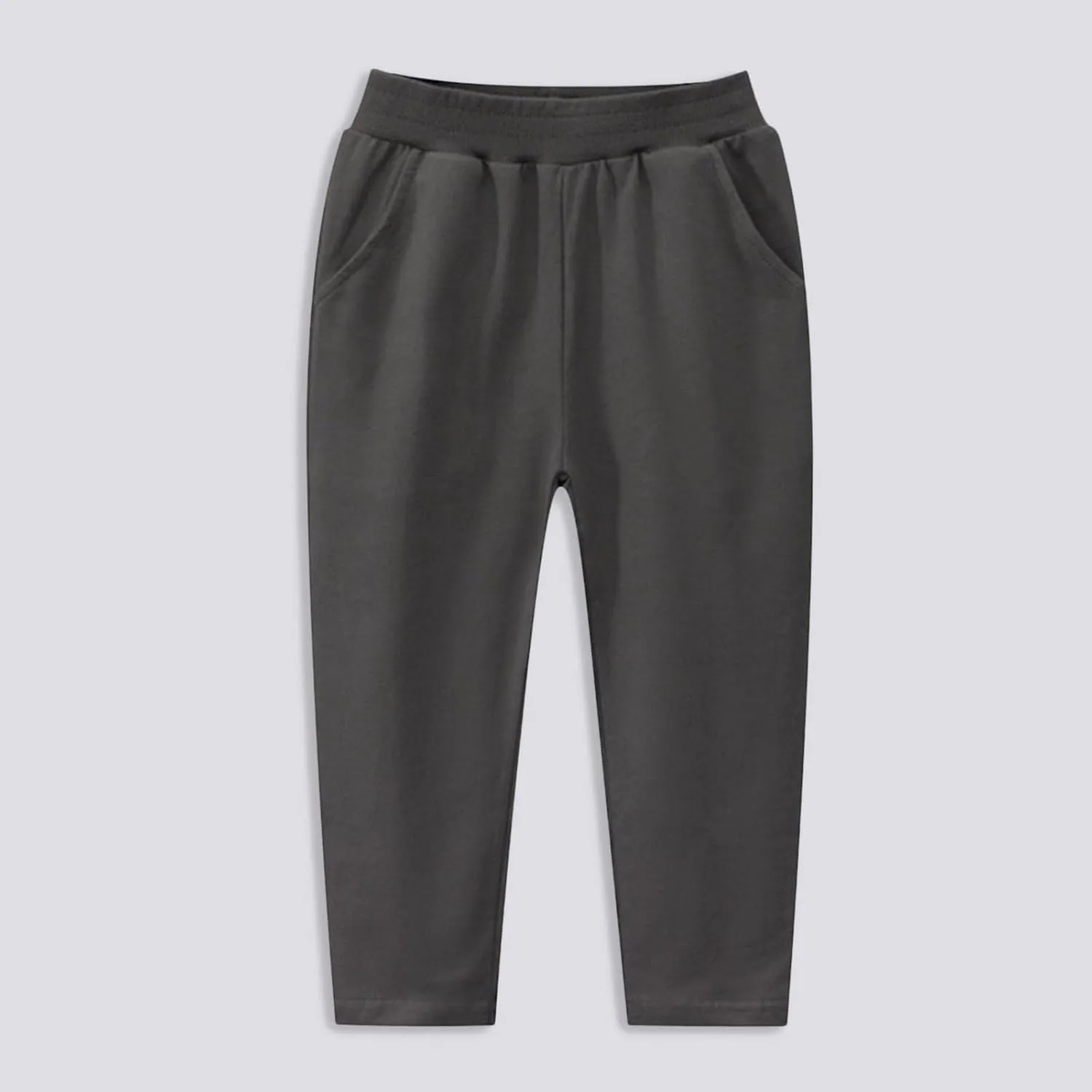 Toddler Boys Girls Cotton Active Jogger Sweatpants, Kids Casual Athletic Solid Pocket Pull On Pants