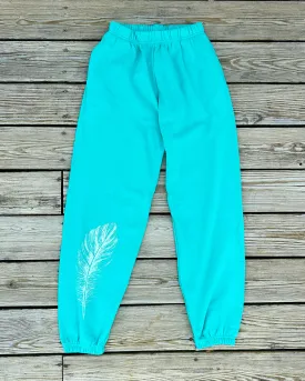 White Feather Pool Sweatpants