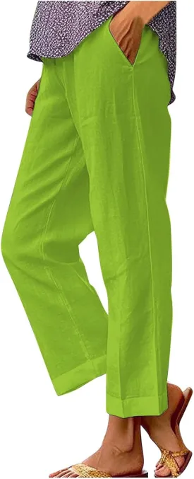 Wide Leg Linen Palazzo Pants for Women Spring Casual Spring Pants for Women Women Linen Wide Pants