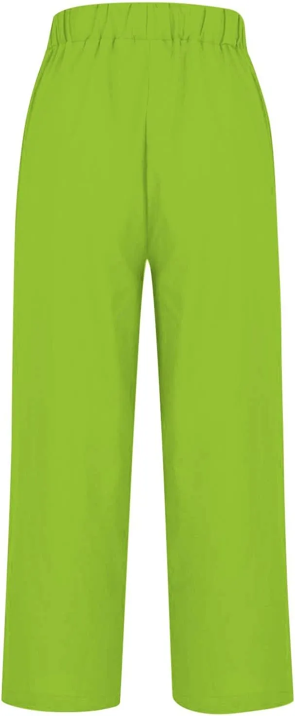 Wide Leg Linen Palazzo Pants for Women Spring Casual Spring Pants for Women Women Linen Wide Pants