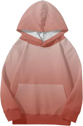 Youth Girls Oversized Hoodie Gradient Color Preppy Hoodie Kids Toddler Y2K Trendy Hooded Sweatshirt Pullover Tops